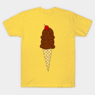 TWO Scoops Ice Cream Cone Lover T-Shirt